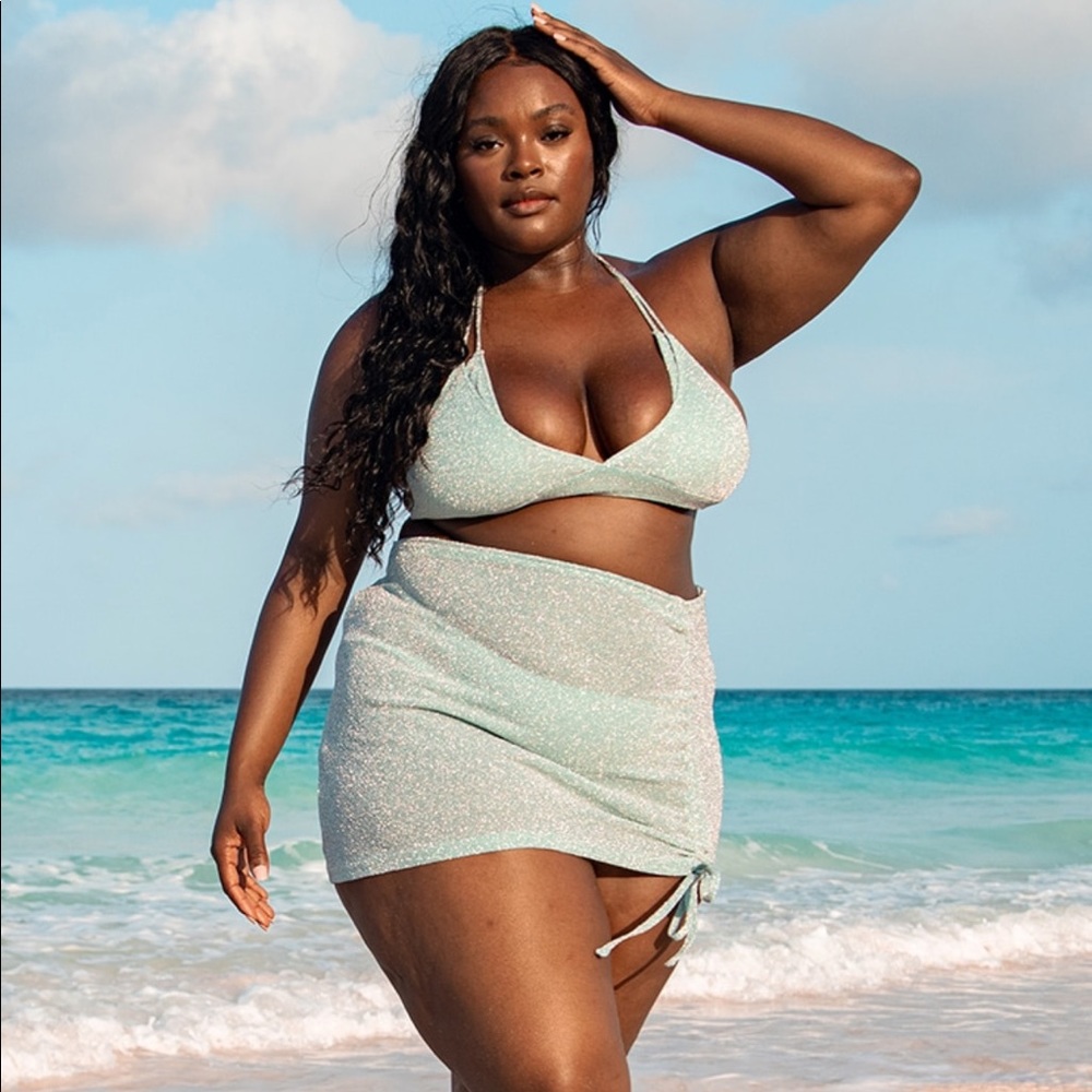 Glitter beach sarong/cover up skirt
